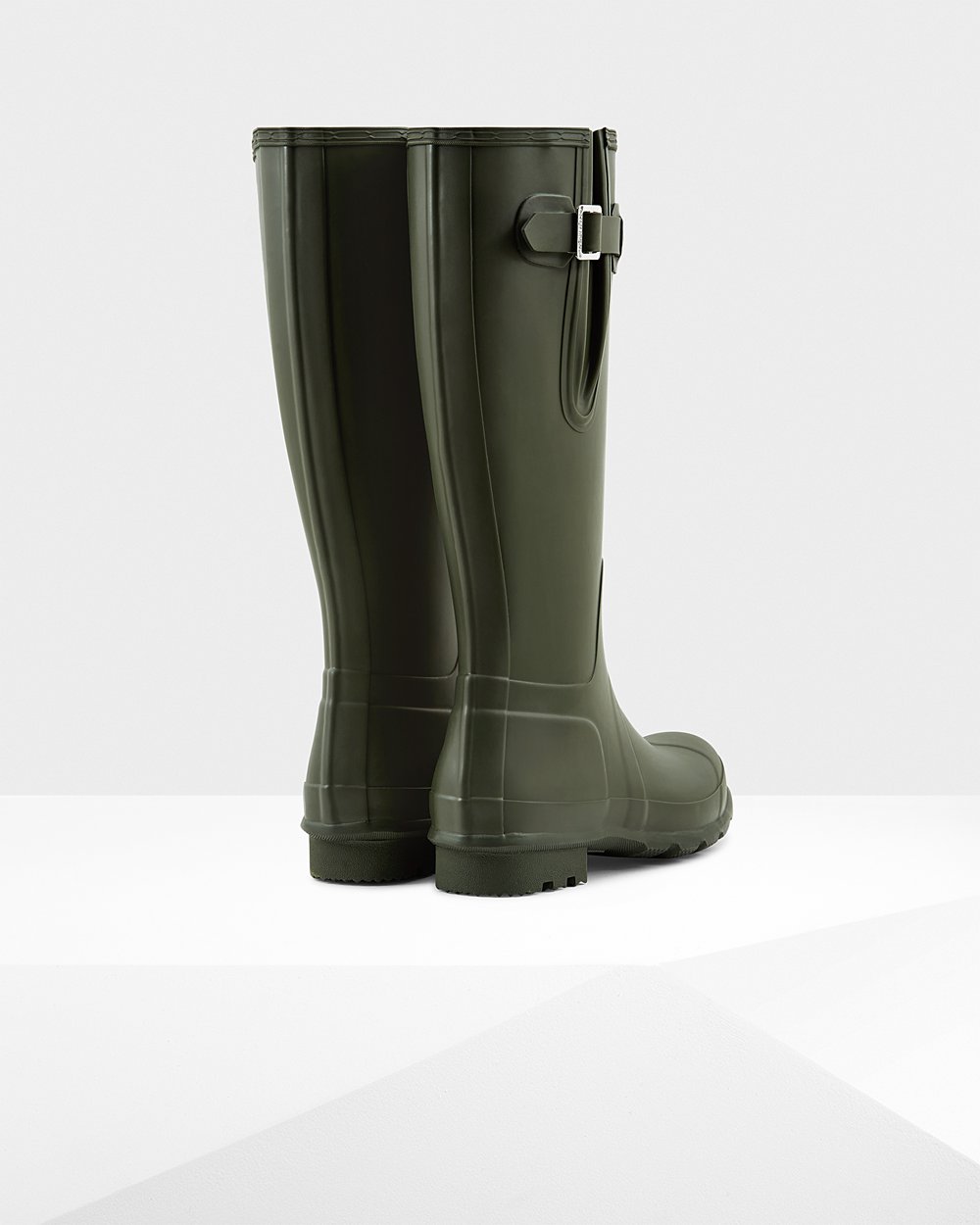 Botas de Lluvia Altas Hunter Hombre - Original Side Adjustable - Verde Oscuro Oliva - PVNTWXL-68